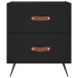 vidaXL Mesitas de noche 2 uds madera ingeniería negro 40x35x47,5 cm vidaXL Mesitas de noche 2 uds madera ingeniería negro 40x35x47,5 cm