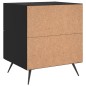 vidaXL Mesitas de noche 2 uds madera ingeniería negro 40x35x47,5 cm vidaXL Mesitas de noche 2 uds madera ingeniería negro 40x35x47,5 cm