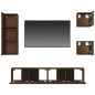 vidaXL Set de muebles para TV 5 pzas madera contrachapada roble marrón