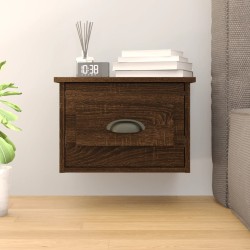 vidaXL Mesita de noche de pared color marrón roble 41,5x36x28 cm