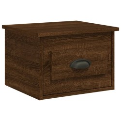 vidaXL Mesita de noche de pared color marrón roble 41,5x36x28 cm