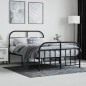 vidaXL Estructura de cama cabecero y pie de cama metal negro 120x200cm vidaXL Estructura de cama cabecero y pie de cama metal negro 120x200cm