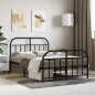 vidaXL Estructura de cama cabecero y pie de cama metal negro 120x200cm vidaXL Estructura de cama cabecero y pie de cama metal negro 120x200cm