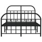 vidaXL Estructura de cama cabecero y pie de cama metal negro 120x200cm vidaXL Estructura de cama cabecero y pie de cama metal negro 120x200cm