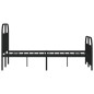 vidaXL Estructura de cama cabecero y pie de cama metal negro 120x200cm vidaXL Estructura de cama cabecero y pie de cama metal negro 120x200cm