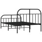 vidaXL Estructura de cama cabecero y pie de cama metal negro 120x200cm vidaXL Estructura de cama cabecero y pie de cama metal negro 120x200cm
