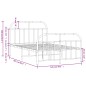 vidaXL Estructura de cama cabecero y pie de cama metal negro 120x200cm vidaXL Estructura de cama cabecero y pie de cama metal negro 120x200cm