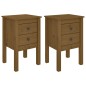 vidaXL Mesitas de noche 2 uds madera de pino marrón miel 40x35x61,5 cm vidaXL Mesitas de noche 2 uds madera de pino marrón miel 40x35x61,5 cm