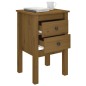 vidaXL Mesitas de noche 2 uds madera de pino marrón miel 40x35x61,5 cm vidaXL Mesitas de noche 2 uds madera de pino marrón miel 40x35x61,5 cm
