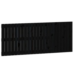 vidaXL Cabecero de cama de pared madera maciza pino negro 147x3x60 cm
