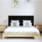 vidaXL Cabecero de cama de pared madera maciza pino negro 147x3x60 cm vidaXL Cabecero de cama de pared madera maciza pino negro 147x3x60 cm