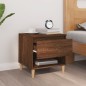 vidaXL Mesita de noche madera contrachapada roble marrón 50x46x50 cm vidaXL Mesita de noche madera contrachapada roble marrón 50x46x50 cm