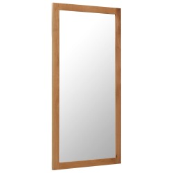 vidaXL Espejo de madera maciza de roble 60x120 cm