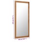 vidaXL Espejo de madera maciza de roble 60x120 cm vidaXL Espejo de madera maciza de roble 60x120 cm