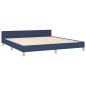 vidaXL Estructura de cama con cabecero de tela azul 180x200 cm vidaXL Estructura de cama con cabecero de tela azul 180x200 cm