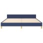 vidaXL Estructura de cama con cabecero de tela azul 180x200 cm vidaXL Estructura de cama con cabecero de tela azul 180x200 cm