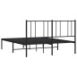 vidaXL Estructura de cama con cabecero metal negro 120x190 cm vidaXL Estructura de cama con cabecero metal negro 120x190 cm