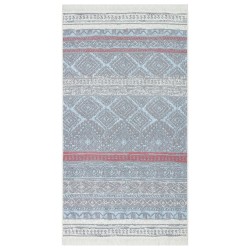 vidaXL Alfombra de algodón rosa y aguamarina 120x180 cm