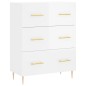 vidaXL Aparador de madera contrachapada blanco brillante 69,5x34x90 cm vidaXL Aparador de madera contrachapada blanco brillante 69,5x34x90 cm