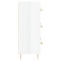 vidaXL Aparador de madera contrachapada blanco brillante 69,5x34x90 cm vidaXL Aparador de madera contrachapada blanco brillante 69,5x34x90 cm