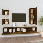 vidaXL Set de muebles para TV 5 pzas madera contrachapada roble marrón vidaXL Set de muebles para TV 5 pzas madera contrachapada roble marrón