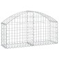 vidaXL Cesta de gaviones forma arco hierro galvanizado 100x30x40/60 cm vidaXL Cesta de gaviones forma arco hierro galvanizado 100x30x40/60 cm