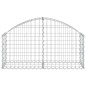 vidaXL Cesta de gaviones forma arco hierro galvanizado 100x30x40/60 cm vidaXL Cesta de gaviones forma arco hierro galvanizado 100x30x40/60 cm