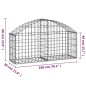 vidaXL Cesta de gaviones forma arco hierro galvanizado 100x30x40/60 cm vidaXL Cesta de gaviones forma arco hierro galvanizado 100x30x40/60 cm