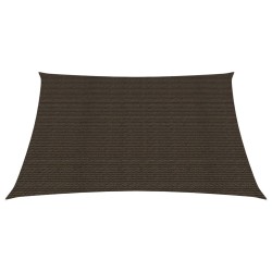 vidaXL Toldo de vela HDPE marrón 160 g/m² 3,6x3,6 m 