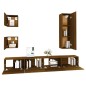 vidaXL Set de muebles para TV 5 pzas madera contrachapada roble marrón vidaXL Set de muebles para TV 5 pzas madera contrachapada roble marrón