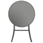 vidaXL Mesa plegable tipo bistró de jardín vidrio y acero 60x70 cm
