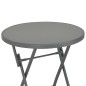 vidaXL Mesa plegable tipo bistró de jardín vidrio y acero 60x70 cm
