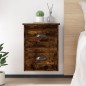 vidaXL Mesita de noche de pared color roble ahumado 41,5x36x53 cm vidaXL Mesita de noche de pared color roble ahumado 41,5x36x53 cm