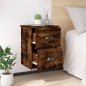 vidaXL Mesita de noche de pared color roble ahumado 41,5x36x53 cm vidaXL Mesita de noche de pared color roble ahumado 41,5x36x53 cm