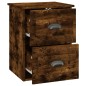 vidaXL Mesita de noche de pared color roble ahumado 41,5x36x53 cm vidaXL Mesita de noche de pared color roble ahumado 41,5x36x53 cm
