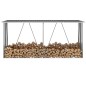 vidaXL Casetilla leña acero galvanizado gris antracita 330x84x152 cm vidaXL Casetilla leña acero galvanizado gris antracita 330x84x152 cm