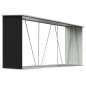vidaXL Casetilla leña acero galvanizado gris antracita 330x84x152 cm vidaXL Casetilla leña acero galvanizado gris antracita 330x84x152 cm