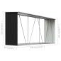 vidaXL Casetilla leña acero galvanizado gris antracita 330x84x152 cm vidaXL Casetilla leña acero galvanizado gris antracita 330x84x152 cm