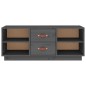 vidaXL Mueble de TV de madera maciza de pino gris 100x34x40 cm vidaXL Mueble de TV de madera maciza de pino gris 100x34x40 cm