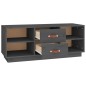 vidaXL Mueble de TV de madera maciza de pino gris 100x34x40 cm vidaXL Mueble de TV de madera maciza de pino gris 100x34x40 cm