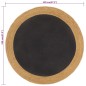 vidaXL Alfombra trenzada yute y algodón redonda negra y natural 120 cm vidaXL Alfombra trenzada yute y algodón redonda negra y natural 120 cm