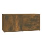 vidaXL Mueble para TV madera contrachapada roble ahumado 80x34x36 cm vidaXL Mueble para TV madera contrachapada roble ahumado 80x34x36 cm