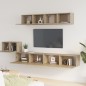 vidaXL Set de muebles para TV 5 pzas madera contrachapada roble Sonoma vidaXL Set de muebles para TV 5 pzas madera contrachapada roble Sonoma
