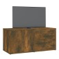 vidaXL Mueble para TV madera contrachapada roble ahumado 80x34x36 cm vidaXL Mueble para TV madera contrachapada roble ahumado 80x34x36 cm