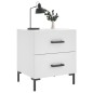 vidaXL Mesitas de noche 2 uds madera ingeniería blanco 40x35x47,5 cm vidaXL Mesitas de noche 2 uds madera ingeniería blanco 40x35x47,5 cm
