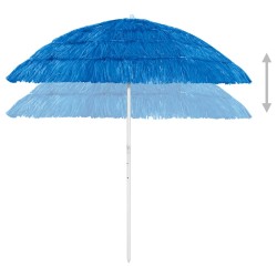 vidaXL Sombrilla de playa Hawaii azul 240 cm
