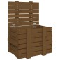 vidaXL Caja almacenaje madera maciza pino marrón miel 58x40,5x42 cm