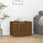 vidaXL Caja almacenaje madera maciza pino marrón miel 58x40,5x42 cm