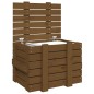 vidaXL Caja almacenaje madera maciza pino marrón miel 58x40,5x42 cm
