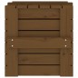 vidaXL Caja almacenaje madera maciza pino marrón miel 58x40,5x42 cm
